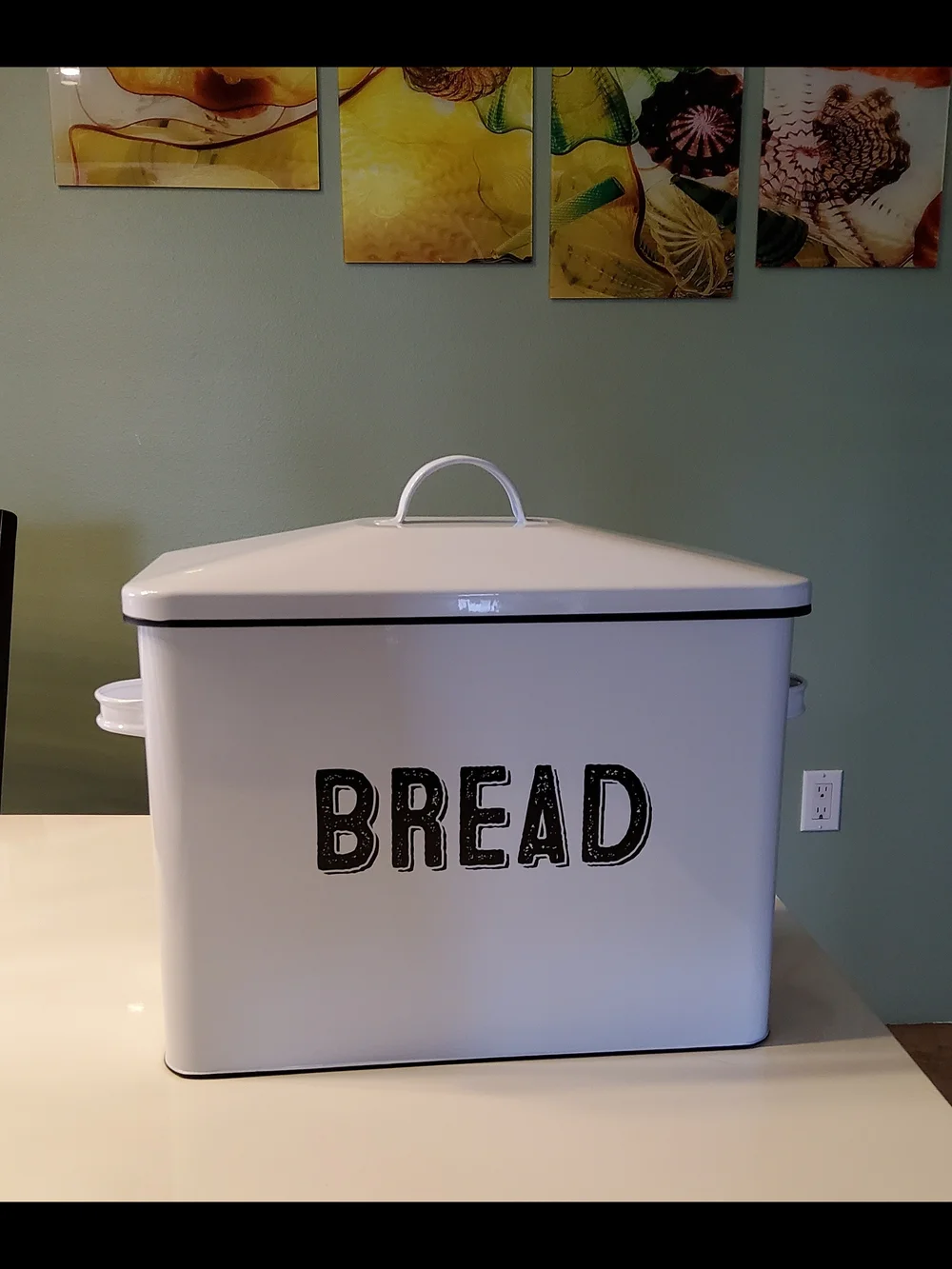 KLARSTEIN White BIG Bread Storage Containar Stainless Steel